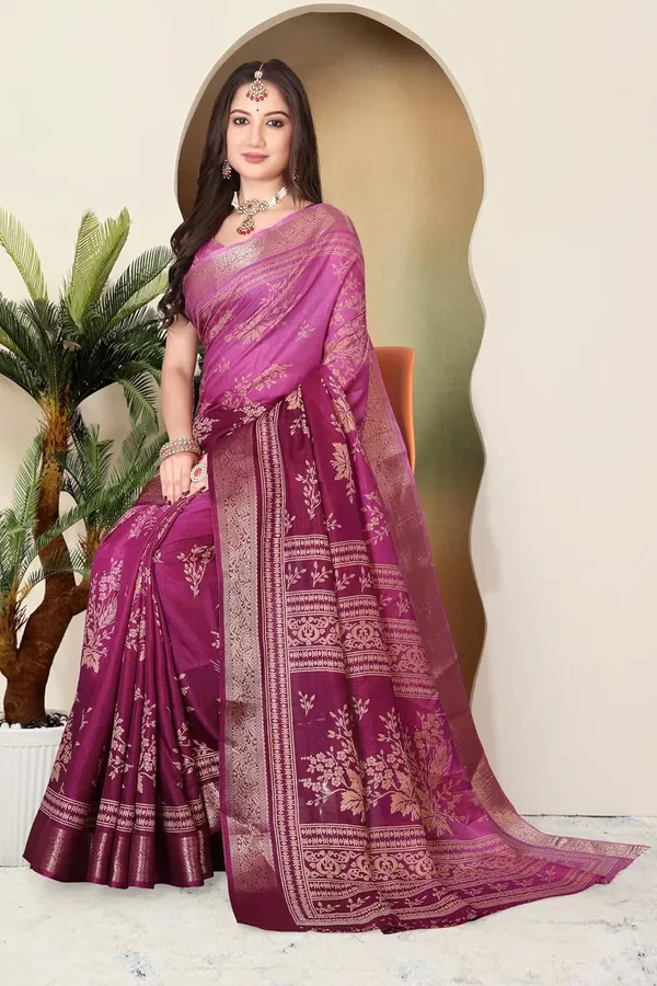 Pink_Silk_Blend_Printed_Dola_Silk_Saree_For_Women