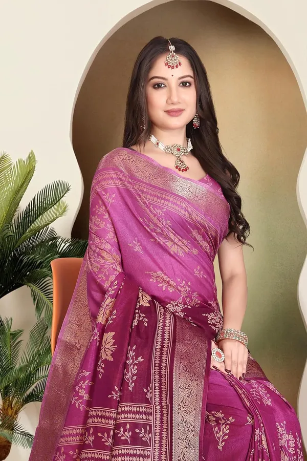 Pink_Silk_Blend_Printed_Dola_Silk_Saree_For_Women