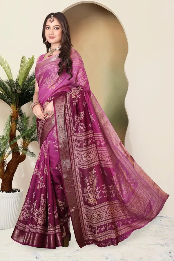 Pink_Silk_Blend_Printed_Dola_Silk_Saree_For_Women