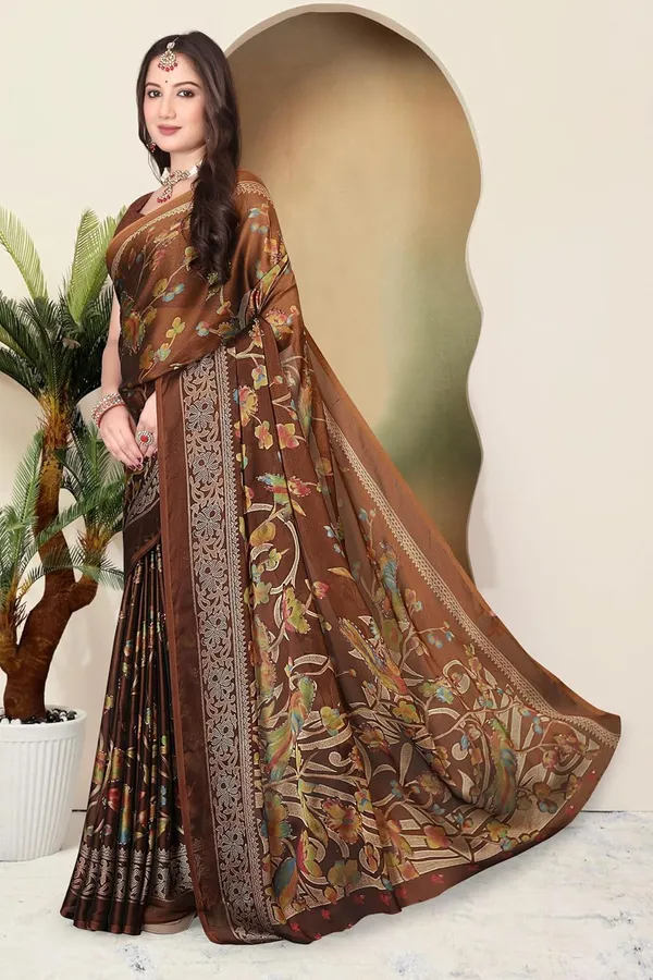 Brown_Chiffon_Zari_Chiffon_Saree_For_Women