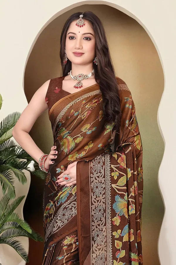 Brown_Chiffon_Zari_Chiffon_Saree_For_Women