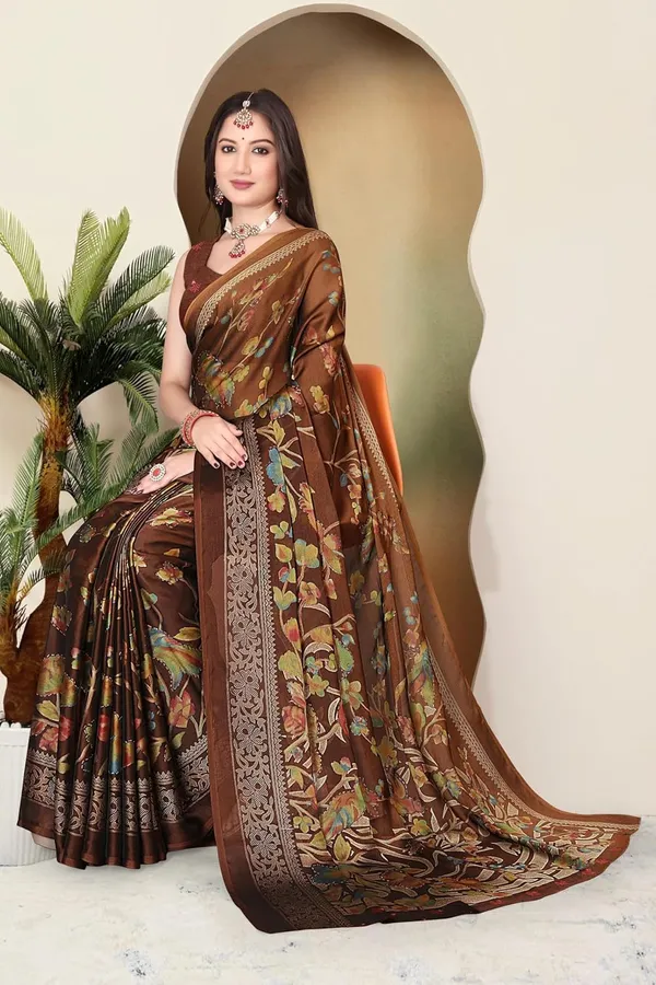 Brown_Chiffon_Zari_Chiffon_Saree_For_Women