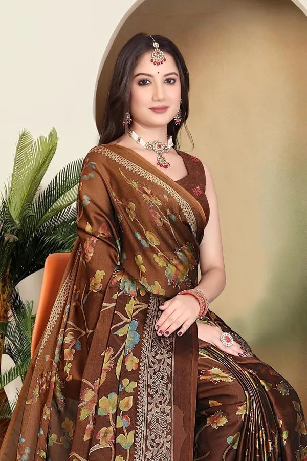 Brown_Chiffon_Zari_Chiffon_Saree_For_Women