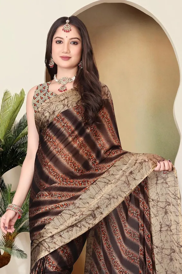 Brown_Chiffon_Georgette_Chiffon_Georgette_Saree_For_Women