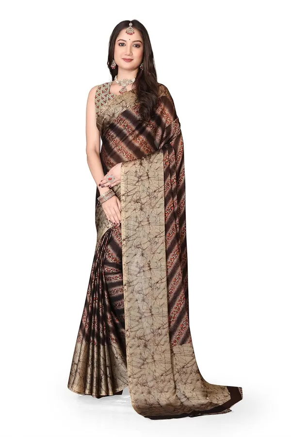 Brown_Chiffon_Georgette_Chiffon_Georgette_Saree_For_Women