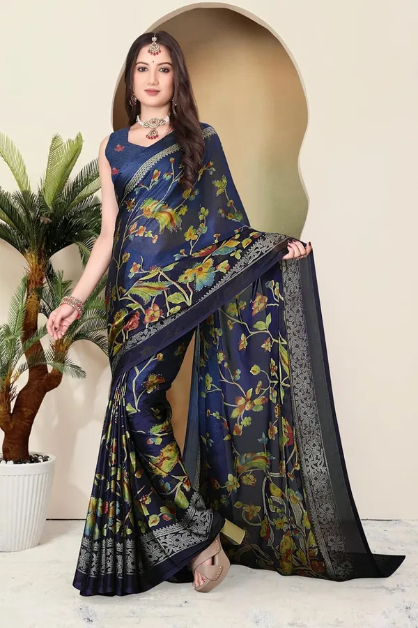 Navy_Blue_Chiffon_Zari_Chiffon_Saree_For_Women