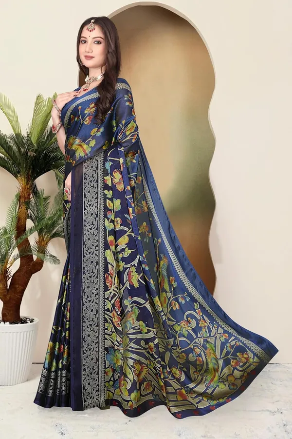 Navy_Blue_Chiffon_Zari_Chiffon_Saree_For_Women