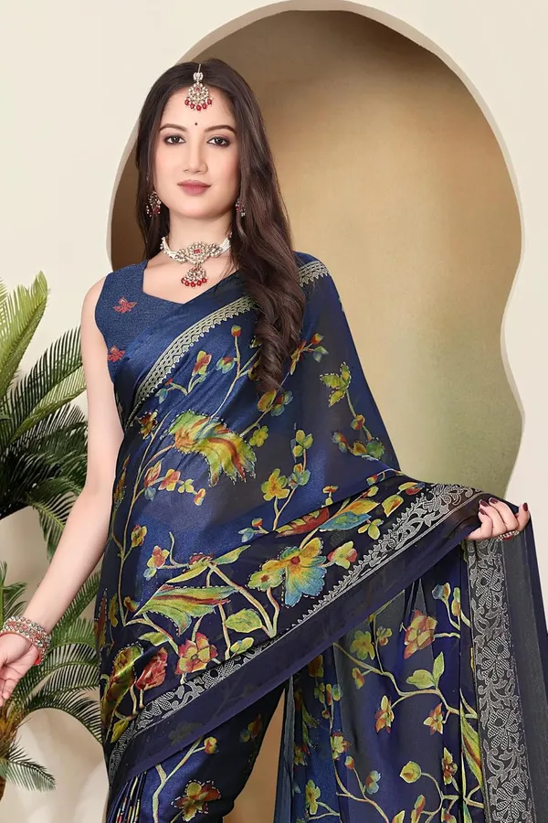 Navy_Blue_Chiffon_Zari_Chiffon_Saree_For_Women