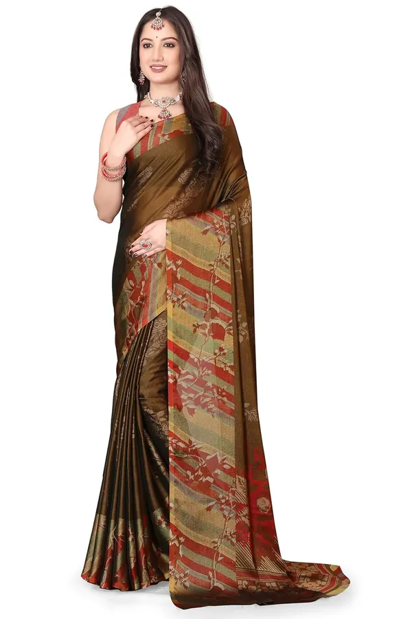 Brown_Chiffon_Printed_Chiffon_Saree_For_Women