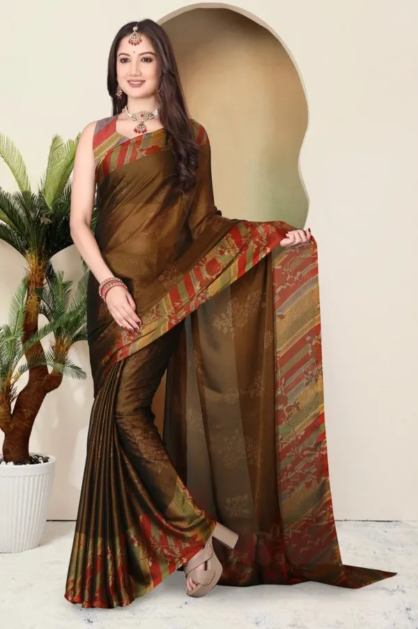Brown_Chiffon_Printed_Chiffon_Saree_For_Women