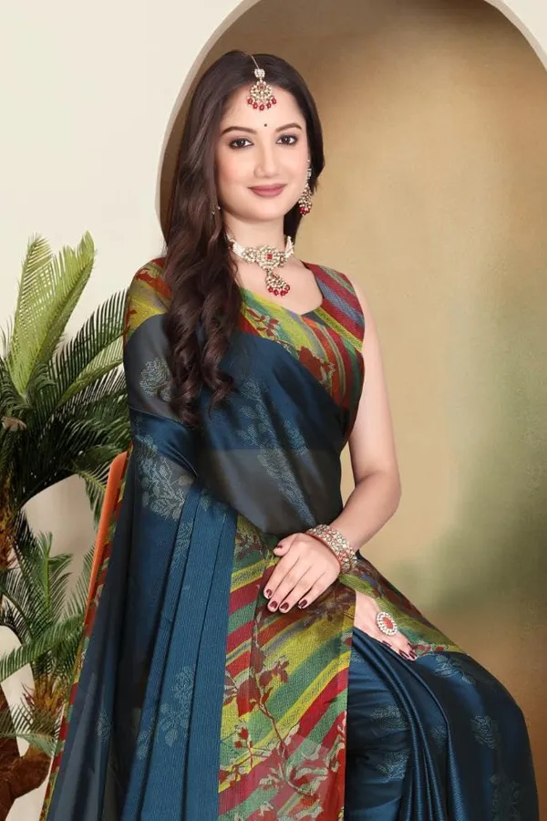 Teal_Blue_Chiffon_Printed_Chiffon_Saree_For_Women