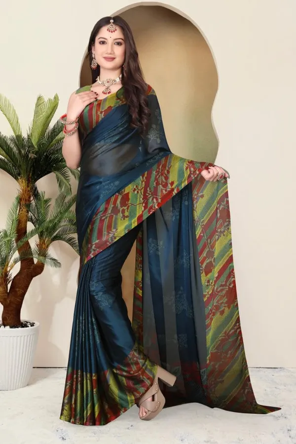 Teal_Blue_Chiffon_Printed_Chiffon_Saree_For_Women