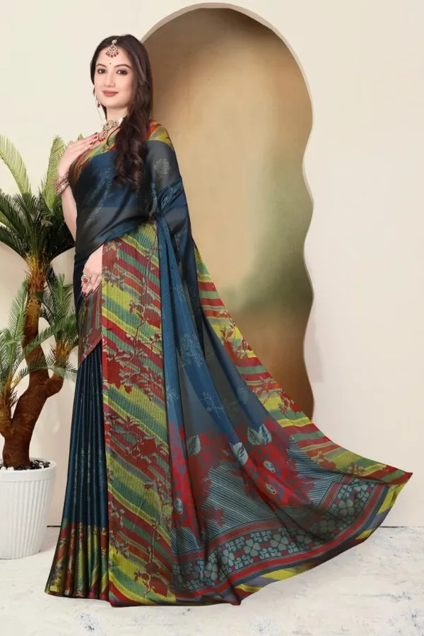 Teal_Blue_Chiffon_Printed_Chiffon_Saree_For_Women