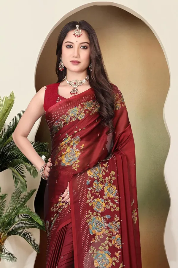 Maroon_Chiffon_Zari_Chiffon_Saree_For_Women