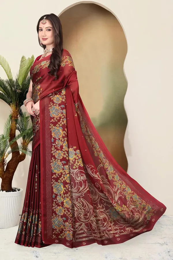 Maroon_Chiffon_Zari_Chiffon_Saree_For_Women