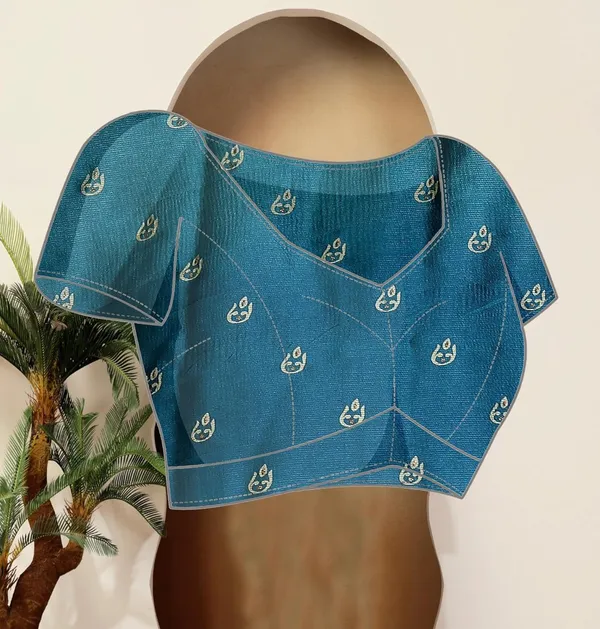 Teal_Blue_Chiffon_Zari_Chiffon_Saree_For_Women