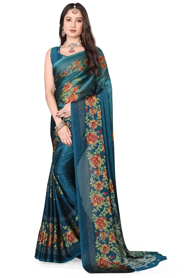 Teal_Blue_Chiffon_Zari_Chiffon_Saree_For_Women