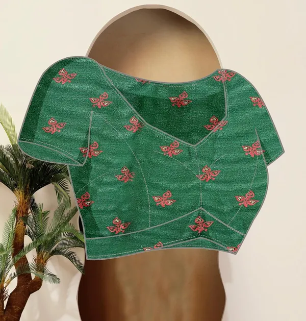 Dark_Green_Chiffon_Zari_Chiffon_Saree_For_Women
