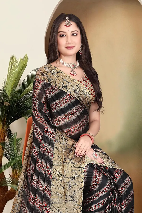 Black_Marble_Georgette_Chiffon_Georgette_Saree_For_Women