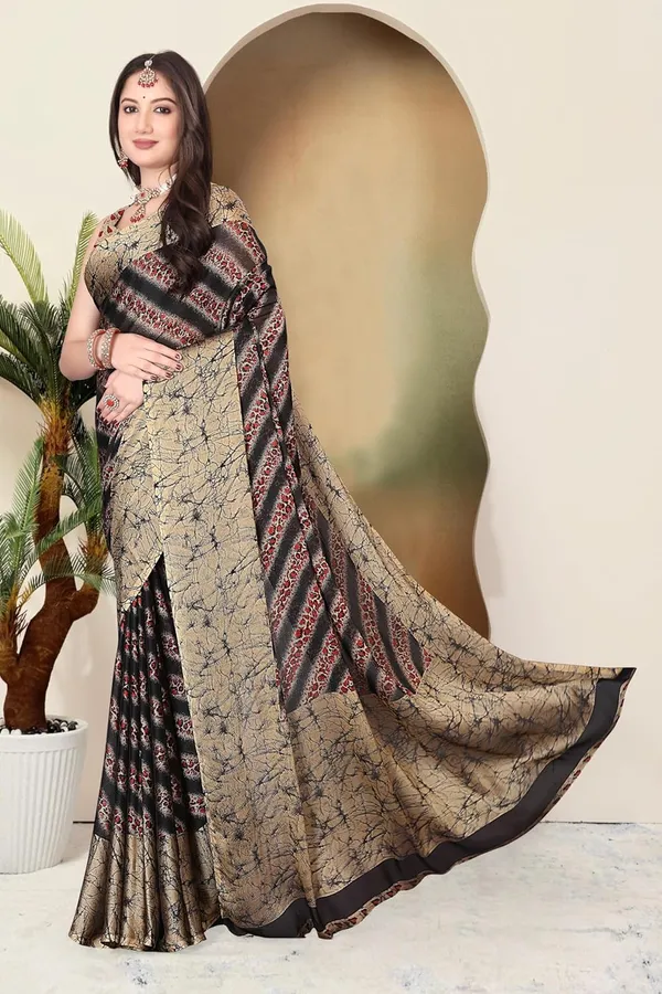 Black_Marble_Georgette_Chiffon_Georgette_Saree_For_Women