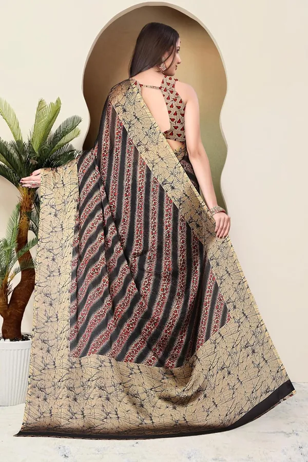 Black_Marble_Georgette_Chiffon_Georgette_Saree_For_Women