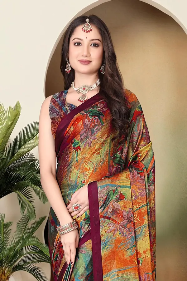 Orange_Chiffon_Printed_Chiffon_Saree_For_Women