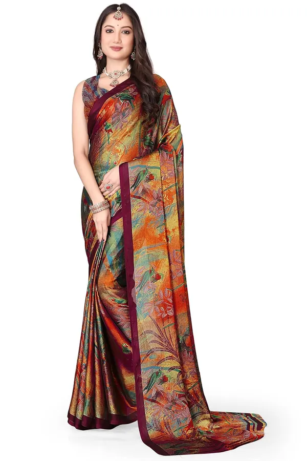 Orange_Chiffon_Printed_Chiffon_Saree_For_Women