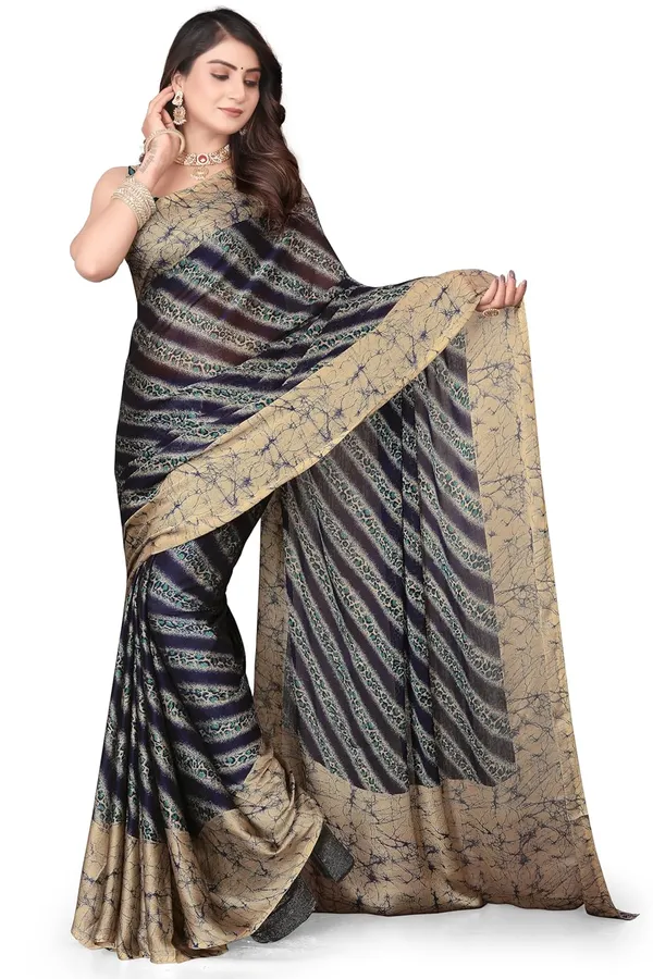 Navy_Marble_Georgette_Chiffon_Georgette_Saree_For_Women