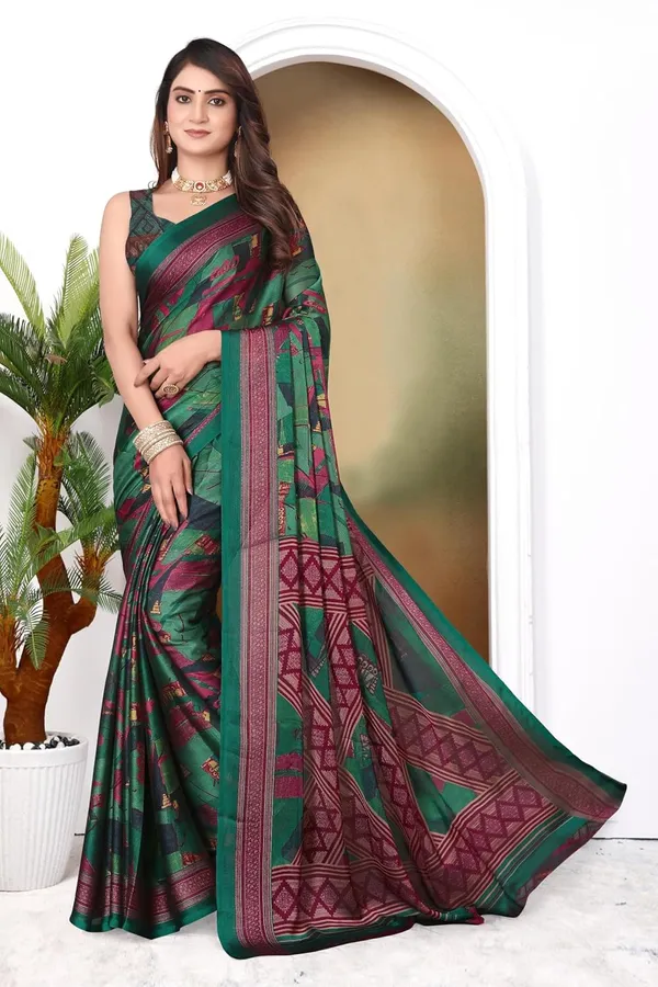 Green_Georgette_Chiffon_Georgette_Saree_For_Women