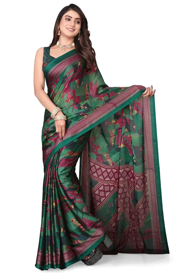 Green_Georgette_Chiffon_Georgette_Saree_For_Women