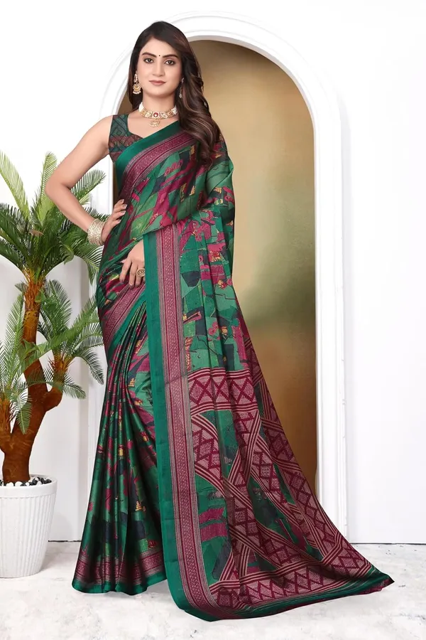 Green_Georgette_Chiffon_Georgette_Saree_For_Women