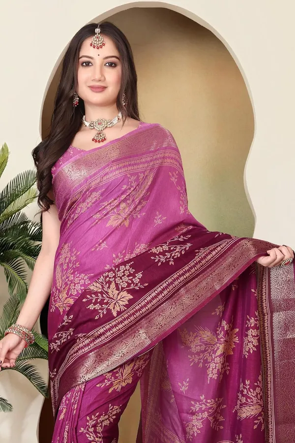 Pink_Silk_Blend_Printed_Dola_Silk_Saree_For_Women