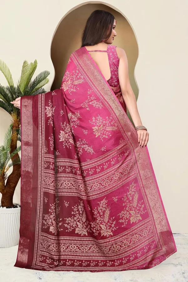 Dark_Pink_Silk_Blend_Bandhani_Dola_Silk_Saree_For_Women