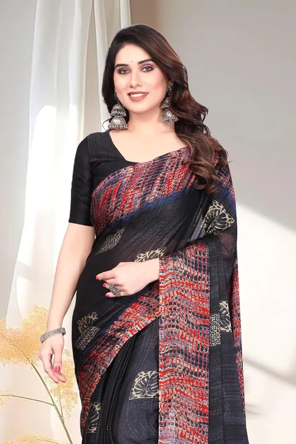 Black_Polyester_Printed_Chiffon_Saree_For_Women