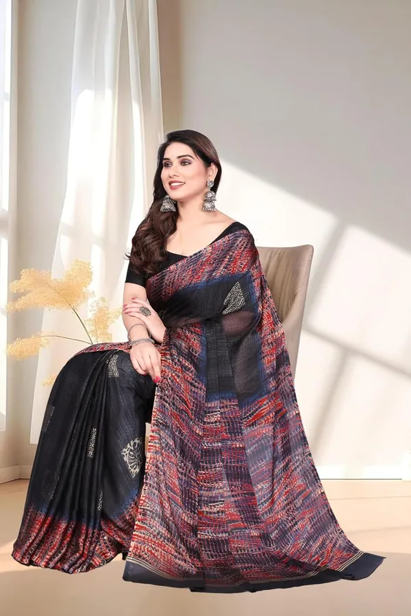 Black_Polyester_Printed_Chiffon_Saree_For_Women