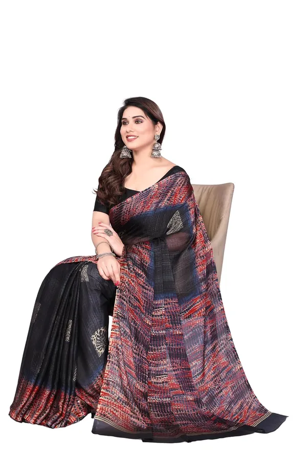 Black_Polyester_Printed_Chiffon_Saree_For_Women