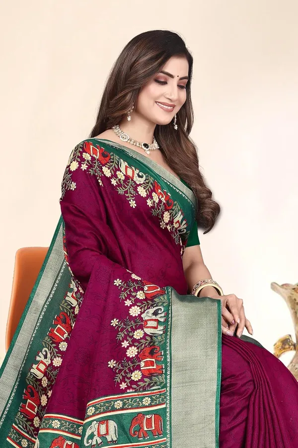 Maroon_Silk_Blend_Bandhani_Dola_Silk_Saree_For_Women