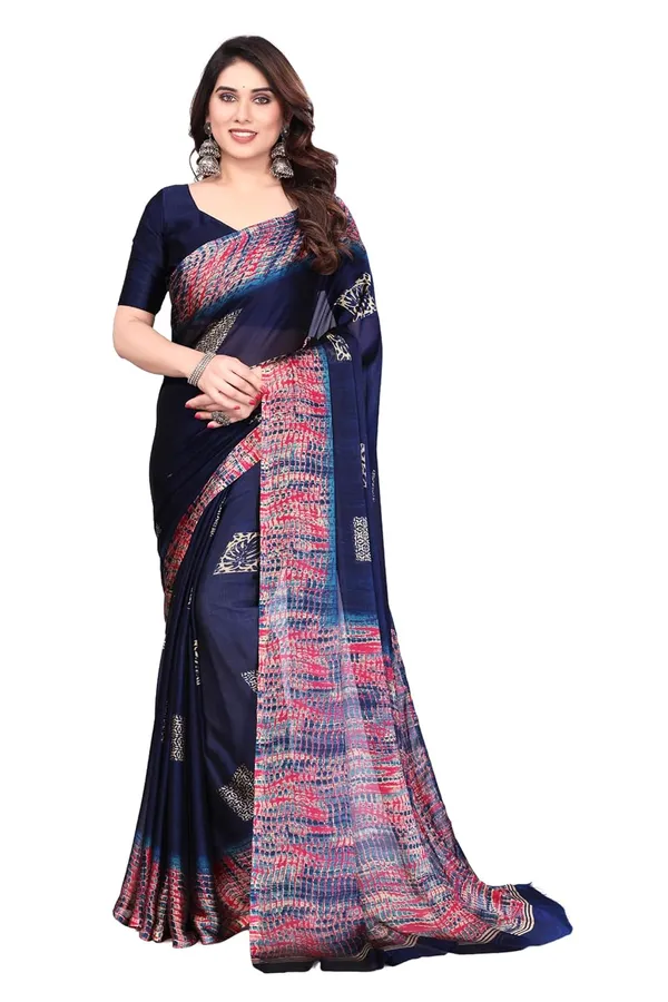 Dark_Blue_Polyester_Zari_Chiffon_Saree_For_Women