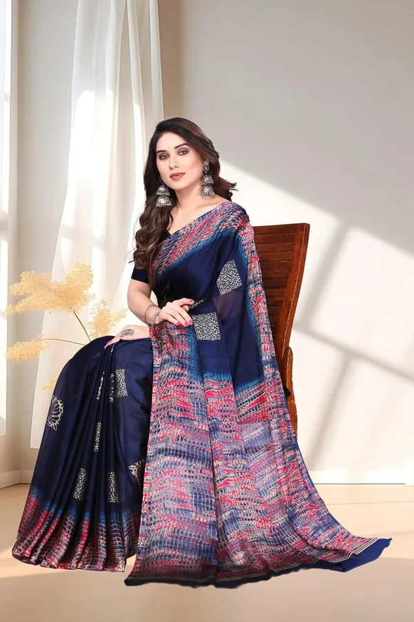 Dark_Blue_Polyester_Zari_Chiffon_Saree_For_Women