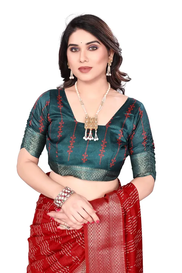 Red_Cotton_Blend_Dola_Silk_Saree_For_Women