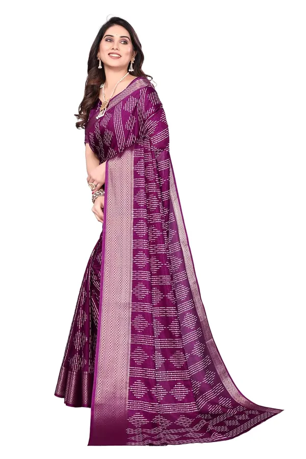 Wine_Cotton_Blend_Dola_Silk_Saree_For_Women