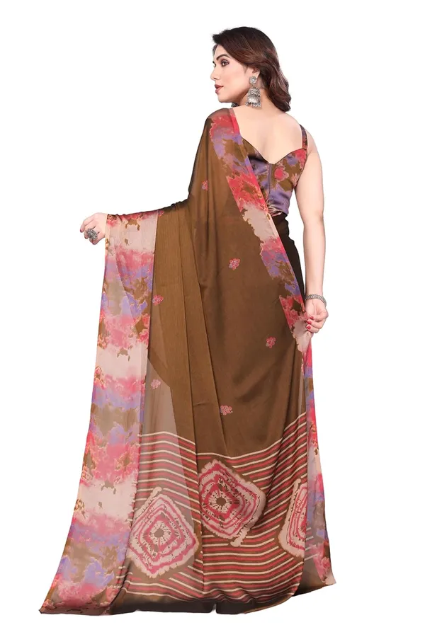 Caramel_Brown_Chiffon_Printed_Chiffon_Saree_For_Women