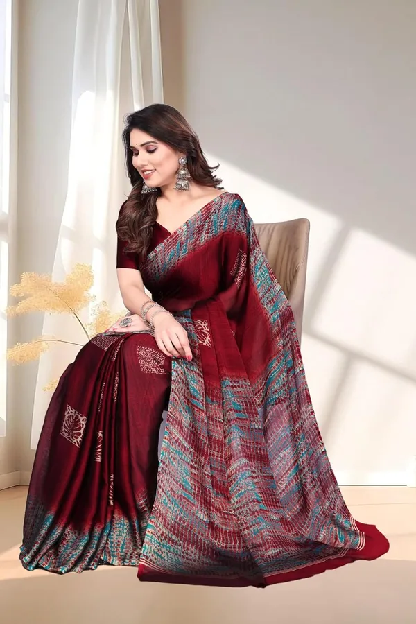 Maroon_Chiffon_Printed_Chiffon_Saree_For_Women