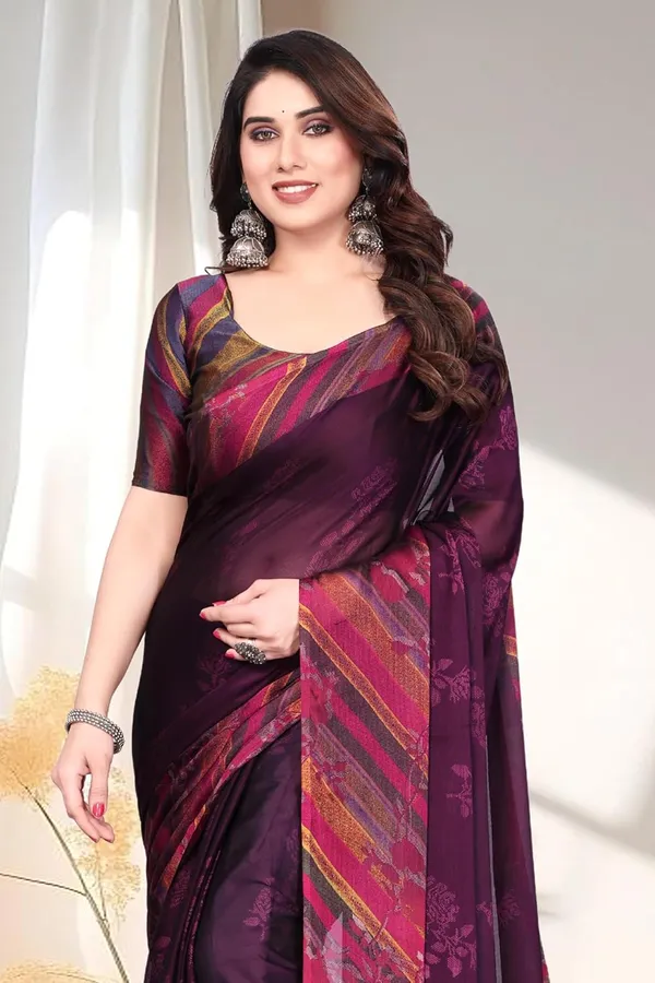 Wine_Berry_Chiffon_Printed_Chiffon_Saree_For_Women