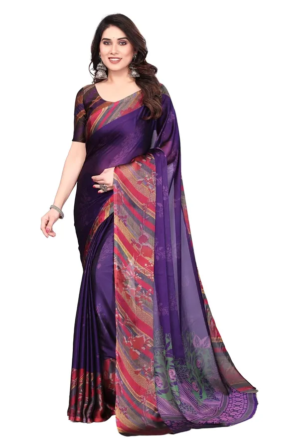 Purple_Chiffon_Printed_Dola_Silk_Saree_For_Women