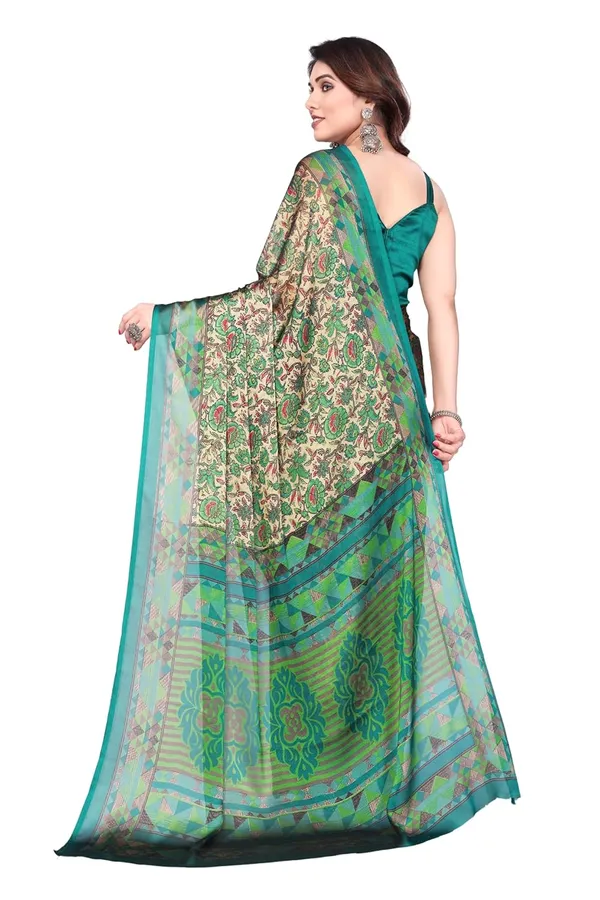 Turquoise_Chiffon_Printed_Chiffon_Saree_For_Women