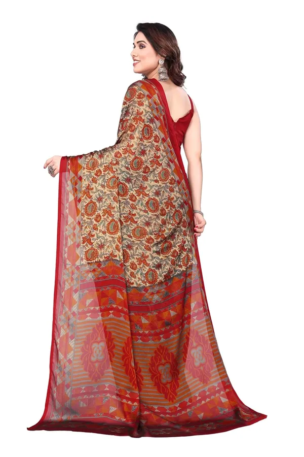 Maroon_Chiffon_Printed_Chiffon_Saree_For_Women
