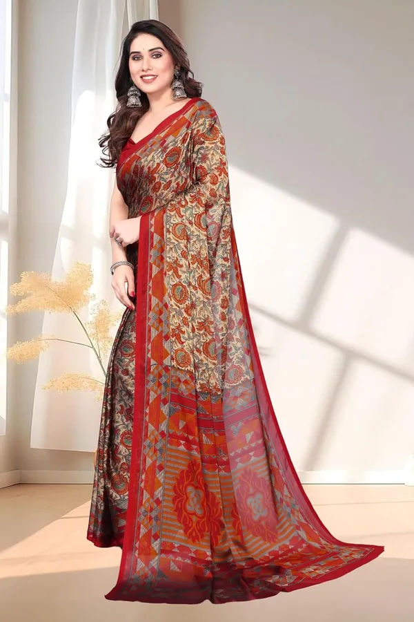 Maroon_Chiffon_Printed_Chiffon_Saree_For_Women
