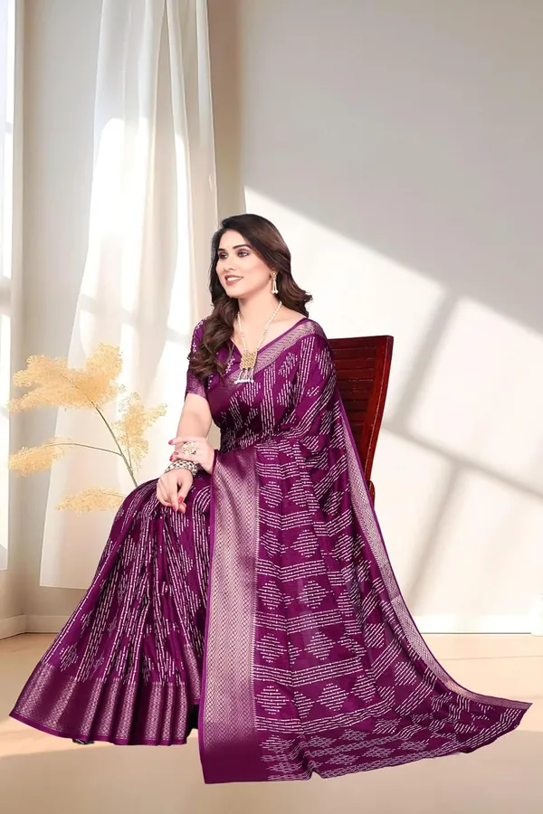 Purple_Silk_Blend_Printed_Dola_Silk_Saree_For_Women