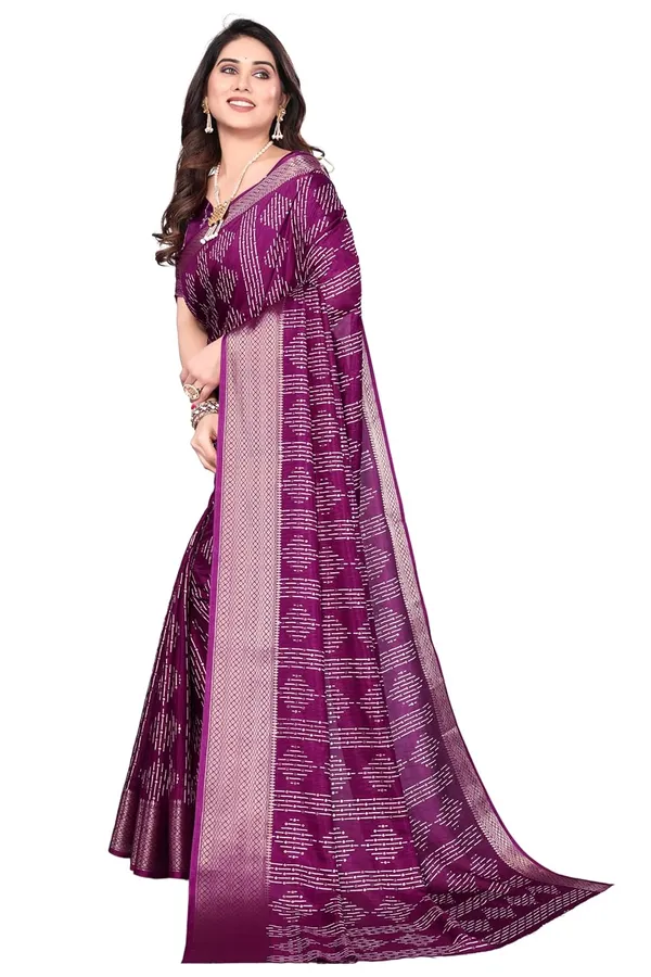Purple_Silk_Blend_Printed_Dola_Silk_Saree_For_Women